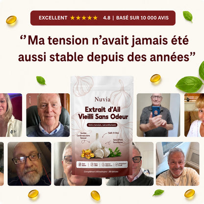 Extrait d'Ail Vieilli — Cliniquement Étudié pour Votre Tension et Votre Cœur