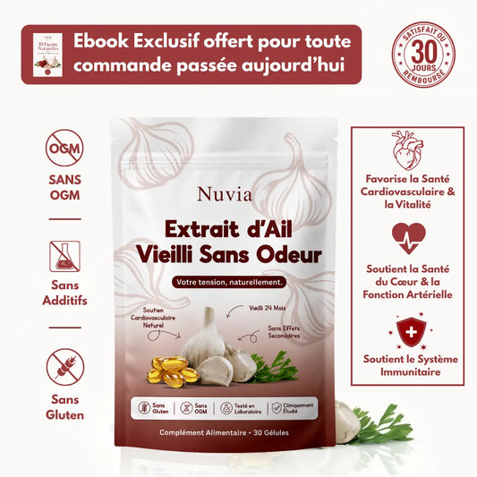 Extrait d'Ail Vieilli — Cliniquement Étudié pour Votre Tension et Votre Cœur